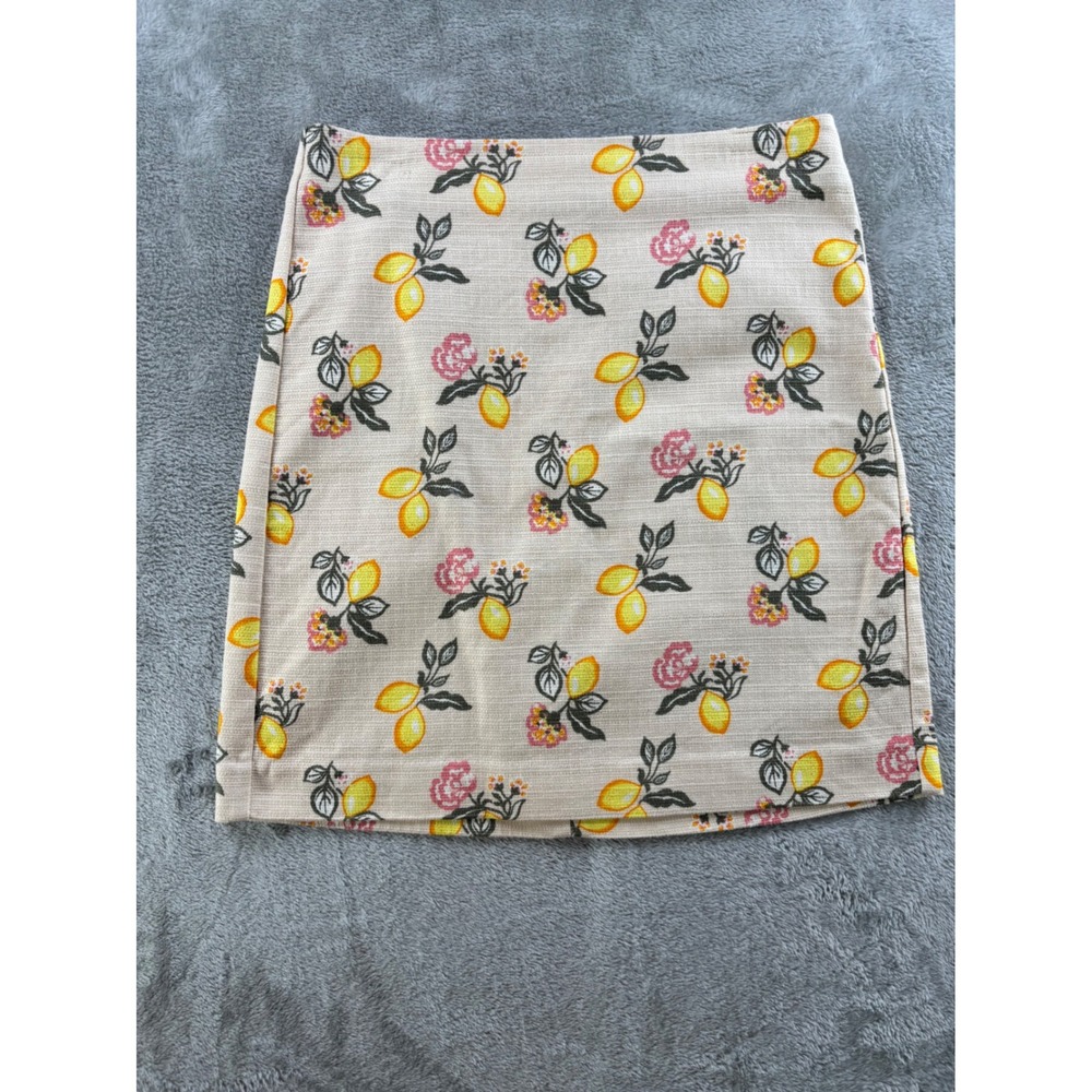 LOFT Outlet Womens‎ 4 Textured Cotton Blend Floral Mini Skirt Preppy Spring